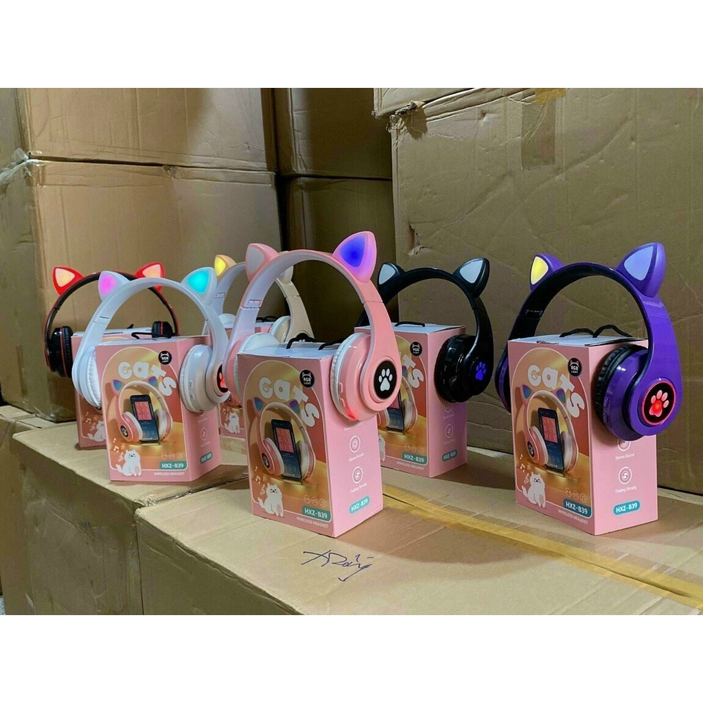 Tai nghe Mèo chụp Cat EAR Hoco W27 / CXT B39 / Borofone BO15, headphone bluetooth V5.0 &quot;chính hãng&quot; - Quà tặng dễ thương