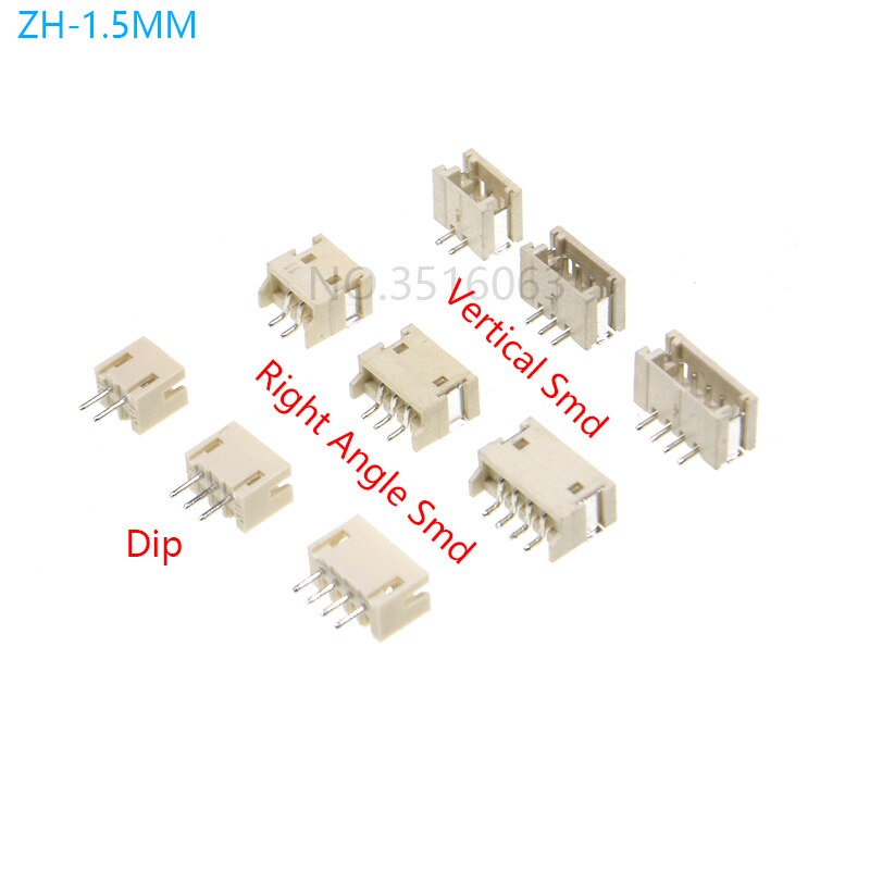 Bộ 10 đầu chip pin dip/ góc phải 1.0 1.25 1.5 2.0 2.54 SH/JST/ZH/PH/XH 1.25MM 2.0MM 2.54MM SMD 2/3/4/5/6/7/8/9/P