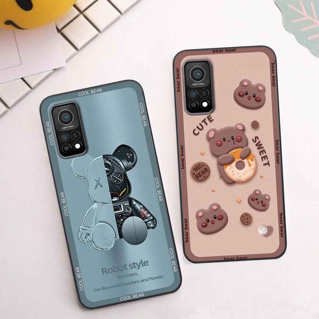 Ốp Xiaomi Mi 10T Pro bear brick, gấu đáng yêu, dễ thương