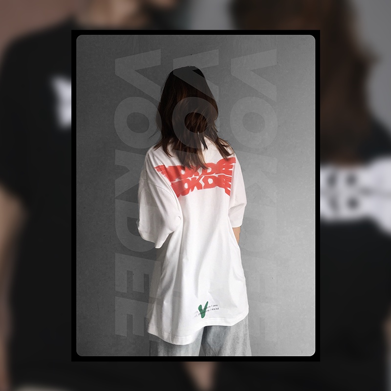 ÁO THUN VOKDEE R-E | ÁO TRẮNG 2 PHỐI MÀU, 100% COTTON (Bảng size ở cuối) | BigBuy360 - bigbuy360.vn