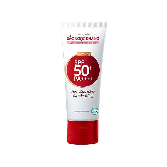 Kem Chống Nắng Sắc Ngọc Khang SPF50 PA++++ giúp chống nắng hiệu quả và kéo dài [tuýp 50g]