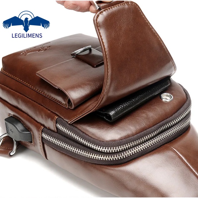 Túi Đeo Chéo Vai Bằng Da Thời Trang Sành Điệu Cho Nam