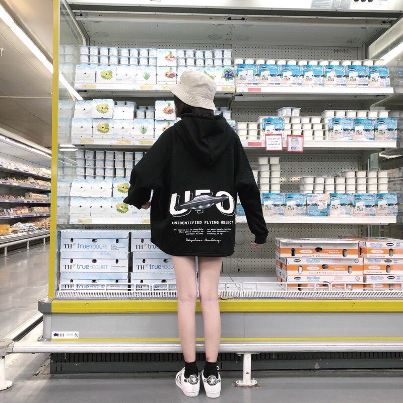 Áo Khoác Hoodie Nỉ Đĩa Bay UFO Có Mũ Nhiều Màu Siêu Xinh Unisex