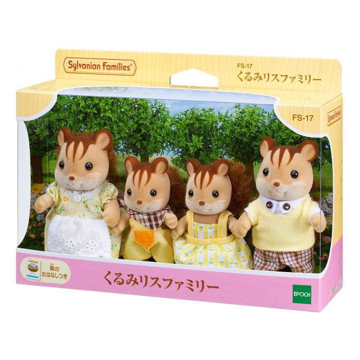 Đồ chơi nhập vai Gia đình Sóc Walnut 4 thành viên Epoch Sylvanian Families