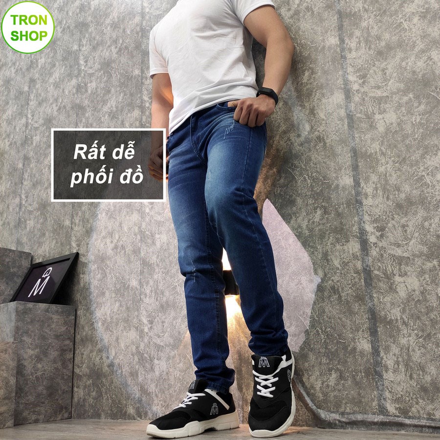 Quần jean nam co giãn vải jean dày chất lượng TS795 Tronshop