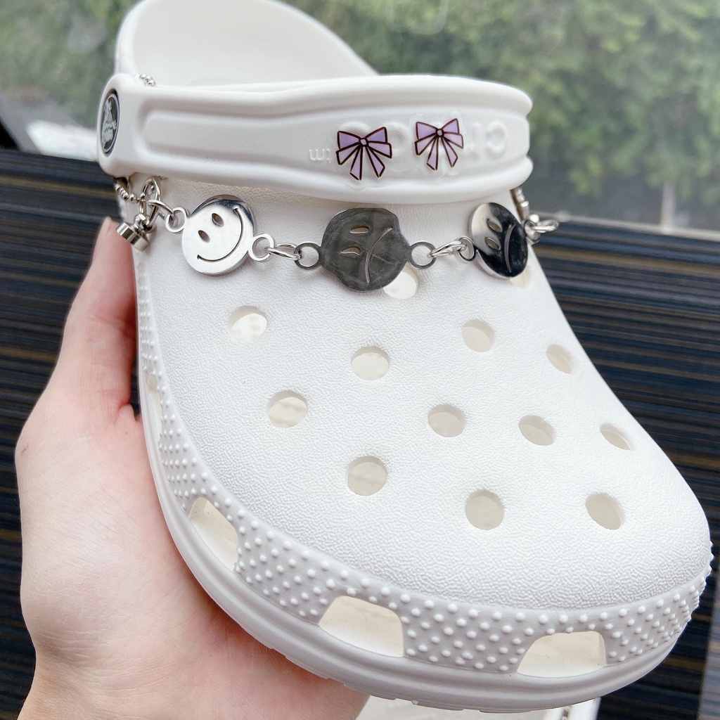 Dây Xích Kim Loại Đính Đá Kim Loại Trang Trí Giày DIY Thời Trang