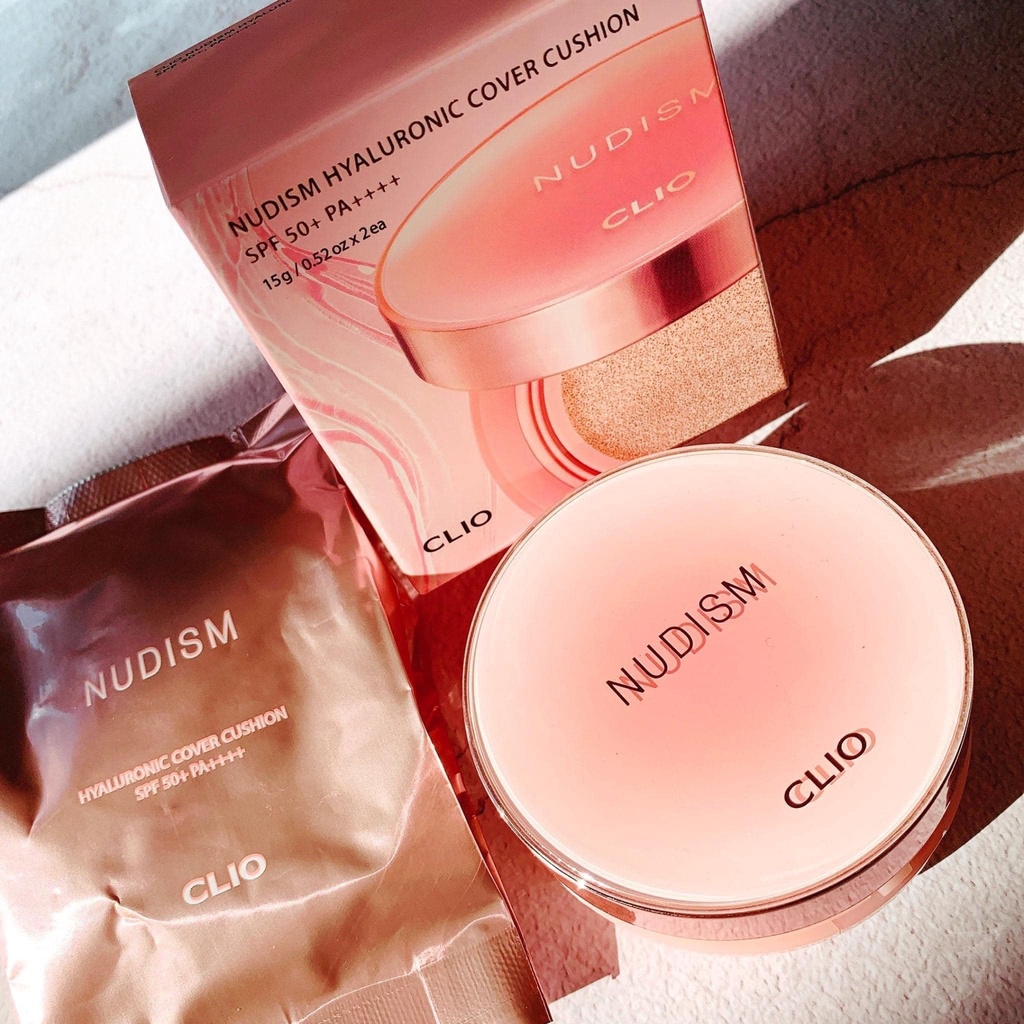 Phấn Nước Dưỡng Ẩm, Che Phủ Cao CLIO NUDISM HYALURONIC COVER CUSHION (15g*2)