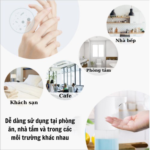 Bình Xịt Xà Phòng Cảm Ứng-Tặng Kèm Viên Xà Phòng-Tiêu Diệt Vi Khuẩn Đến 99,9%,Cảm Biến Siêu Nhạy-Bảo Hành 12 Tháng