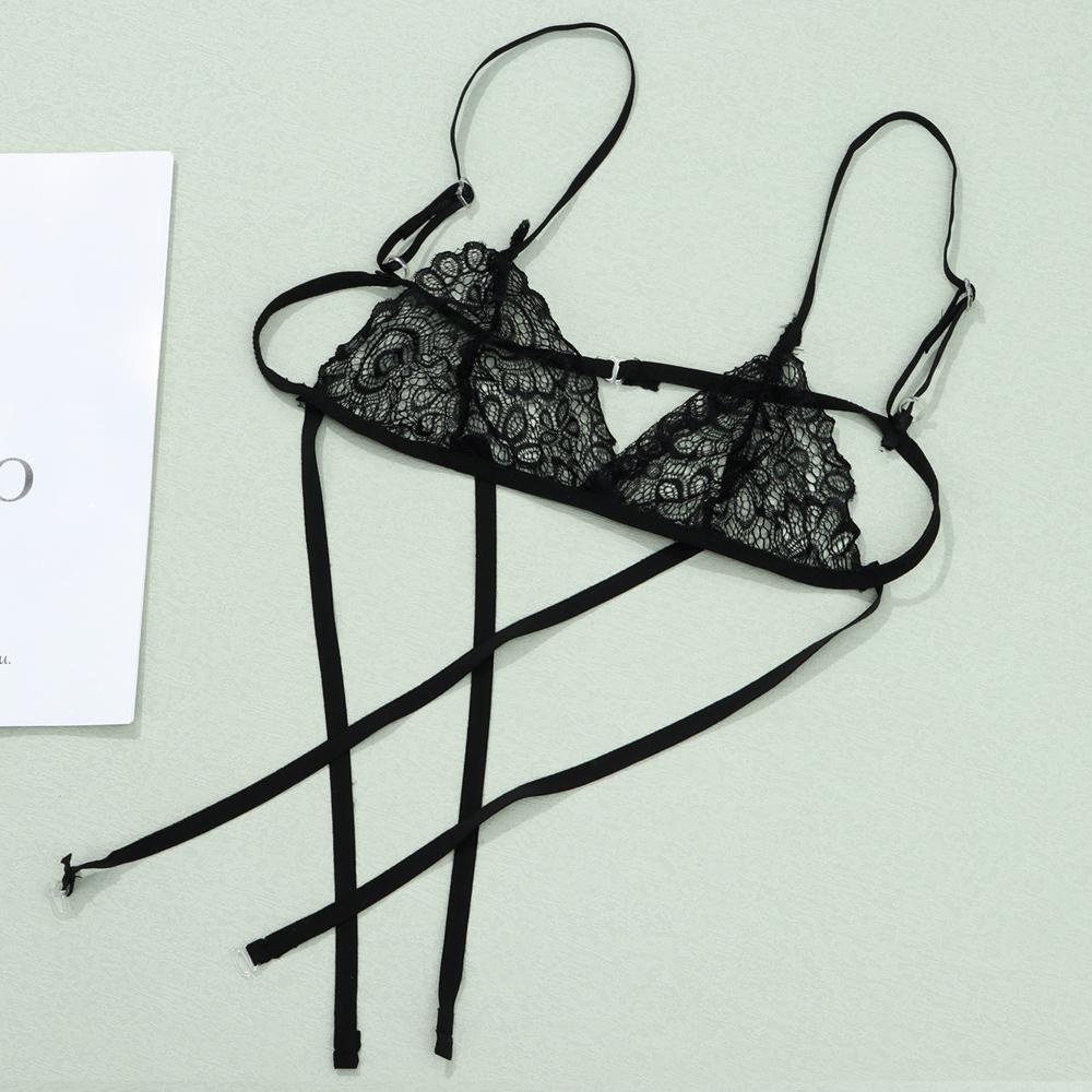 Bộ Đồ Lót Ôm Dáng Phối Dây Chéo Hở Lưng Thời Trang Gợi Cảm Cho Nữ