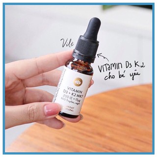 Vitamin D3 K2 Sunday Natural D3 K2 MK7, Đức (20ml dạng giọt) tăng hấp thu canxi vào xương, răng cho trẻ sơ sinh - 4 tuổi