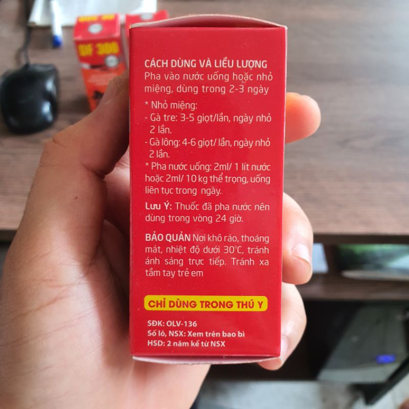 DF 300 10ML viêm phổi, thương hàn, sưng mặt