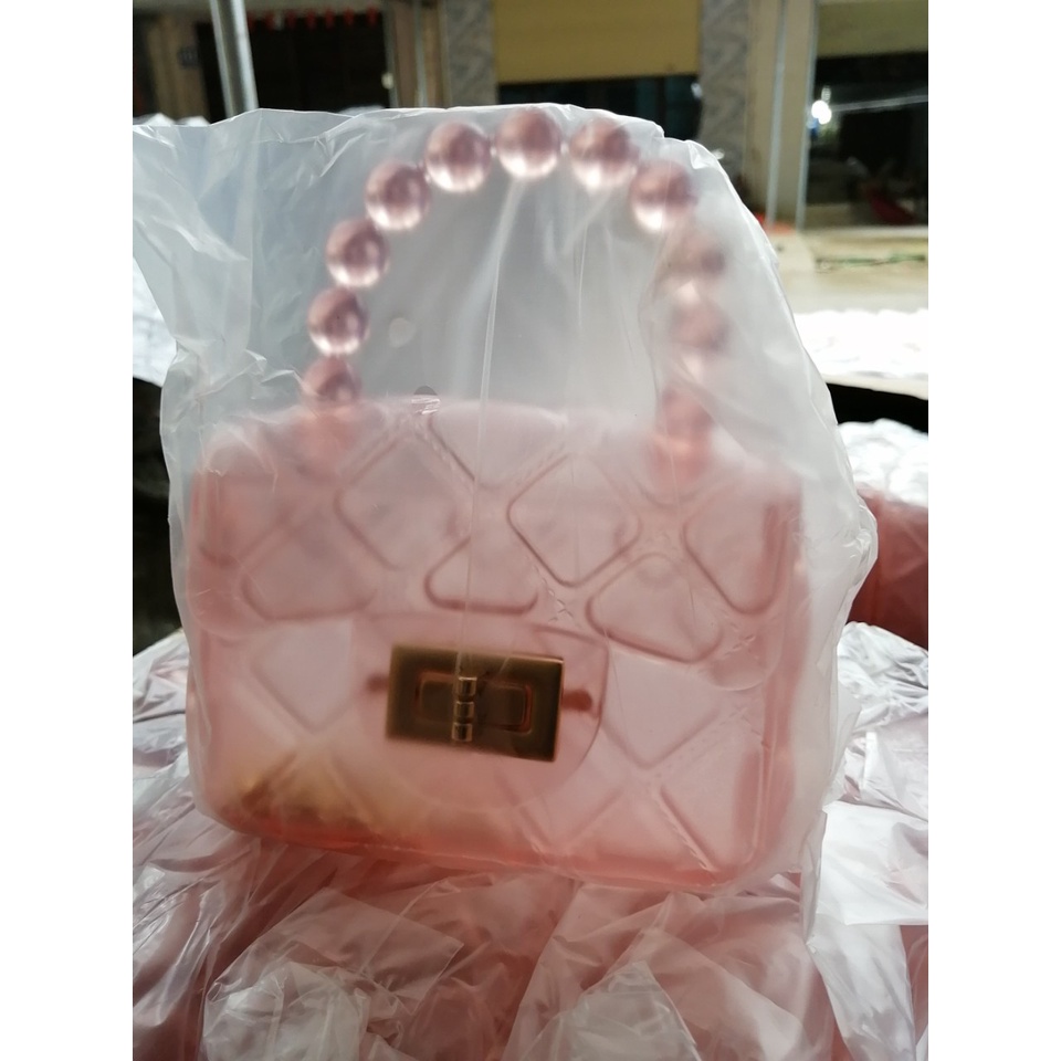 d0987 Túi Silicon Nhựa Dẻo  Quai Ngọc Mini Cho Mẹ và Bé trong suất