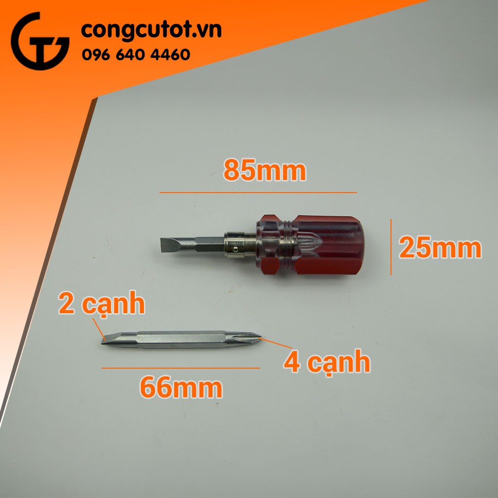 Tuốc nơ vít ngắn, tua vít mini 8cm