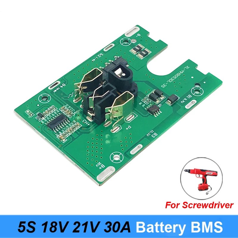 Bảng Mạch Bảo Vệ Pin Lithium 5s 18v 21v 30a Li-Ion Bms 18650 Cho Dewalt 21v