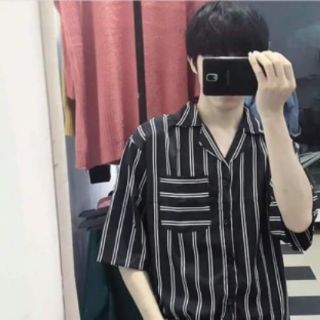 com bo 6Sơ mi kẻ tay lỡ