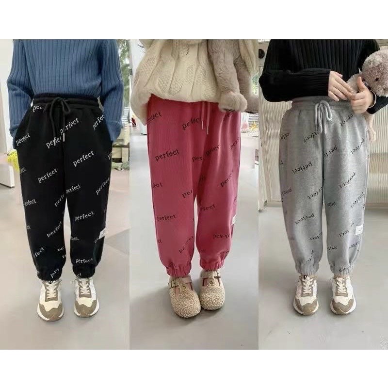 QUẦN nỉ lót lông PERFECT cho Bé Gái