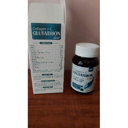 Collagen glutathione gold hộp 30v date 2024