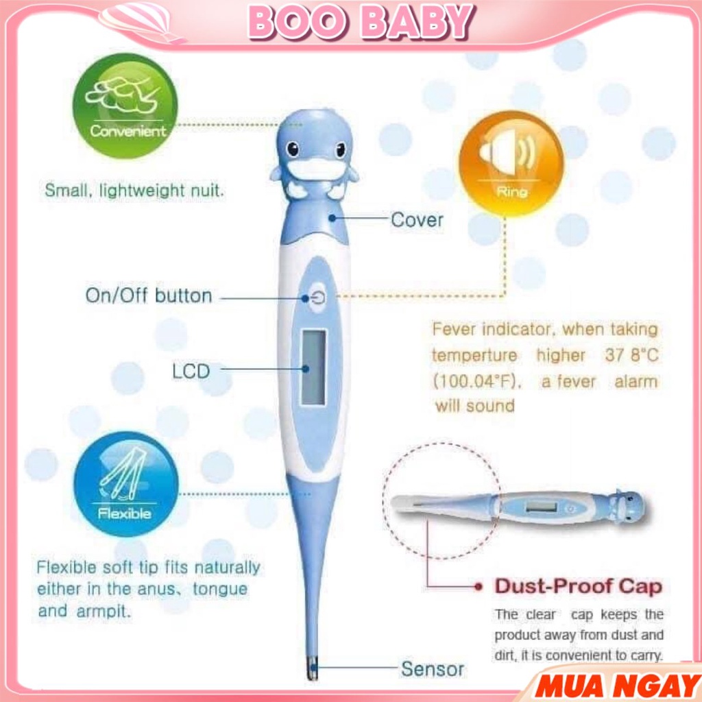 Nhiệt Kế Điện Tử Kuku KU9020 hiệu quả chính xác tuyệt đối ngay trong lần đo đầu tiên. - 𝐁𝐎𝐎 𝐁𝐀𝐁𝐘