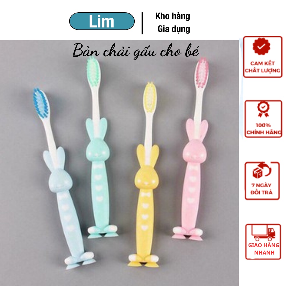 Set 4 Bàn Chải Đánh Răng Trẻ Em Xuất Nhật Cho Bé ( hình thú thỏ, gấu )