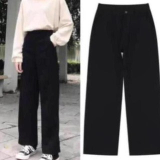 Quần ống rộng , quần suông simple pants unisex_hình thật-titthoi