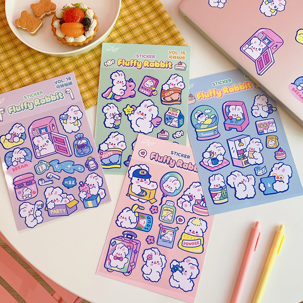 S49 Set Sticker mẫu mới màu tím mộng mơ
