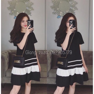 Đầm bầu dạo phố xinh cotton