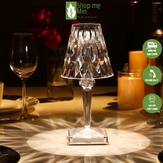Đèn ngủ để bàn pha lê 3 chế độ màu cao cấp , Đèn ngủ decor phong cách tân cổ điển - MIN68