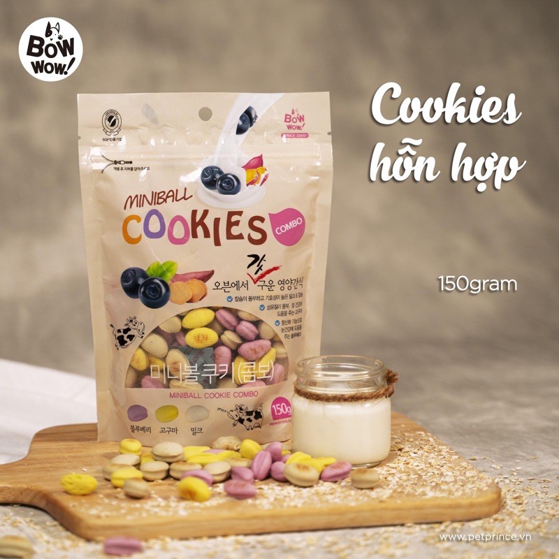 Bánh cookies hỗn hợp bổ sung dinh dưỡng cho chó - 150gr