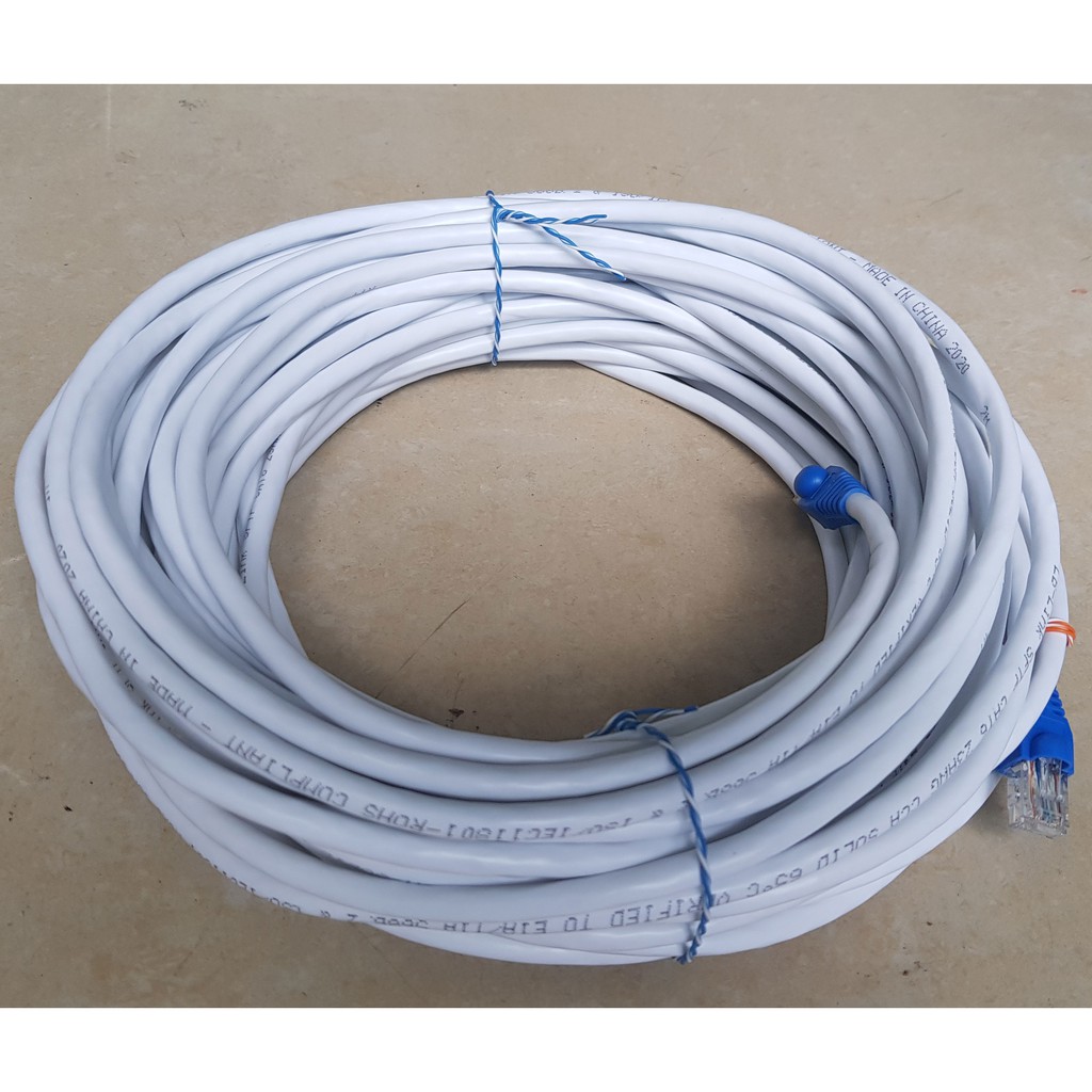 Cáp mạng  bấm sẵn 2 đầu dùng được ngoài trời Cat6 SFTP / UTP hiệu VP-Link / Golden Link dài 10m 20m 30m - Dây cáp mạng