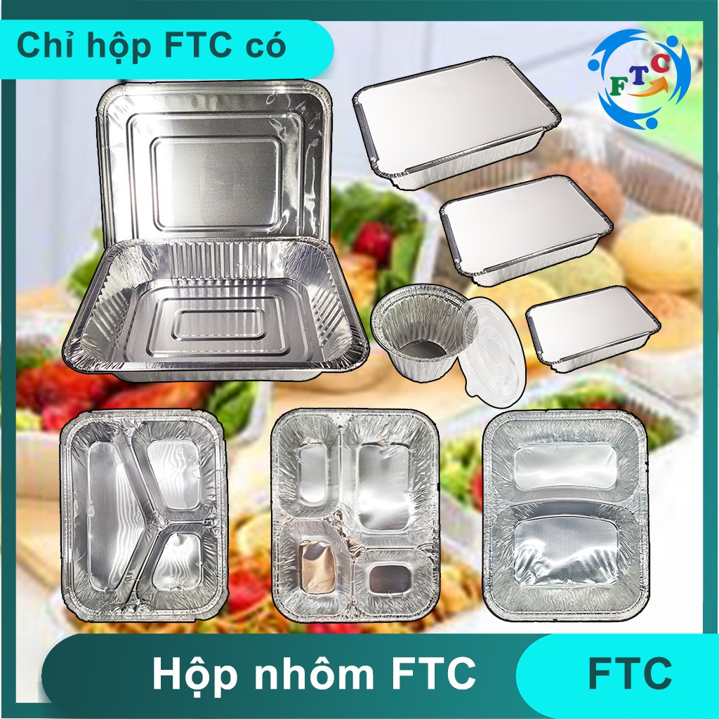 "CAO CẤP" SET 10 HỘP NHÔM (KHAY GIẤY BẠC CÓ NẮP) - CHỨNG NHẬN VS ATTP - ĐỰNG THỰC PHẨM DÙNG 1 LẦN