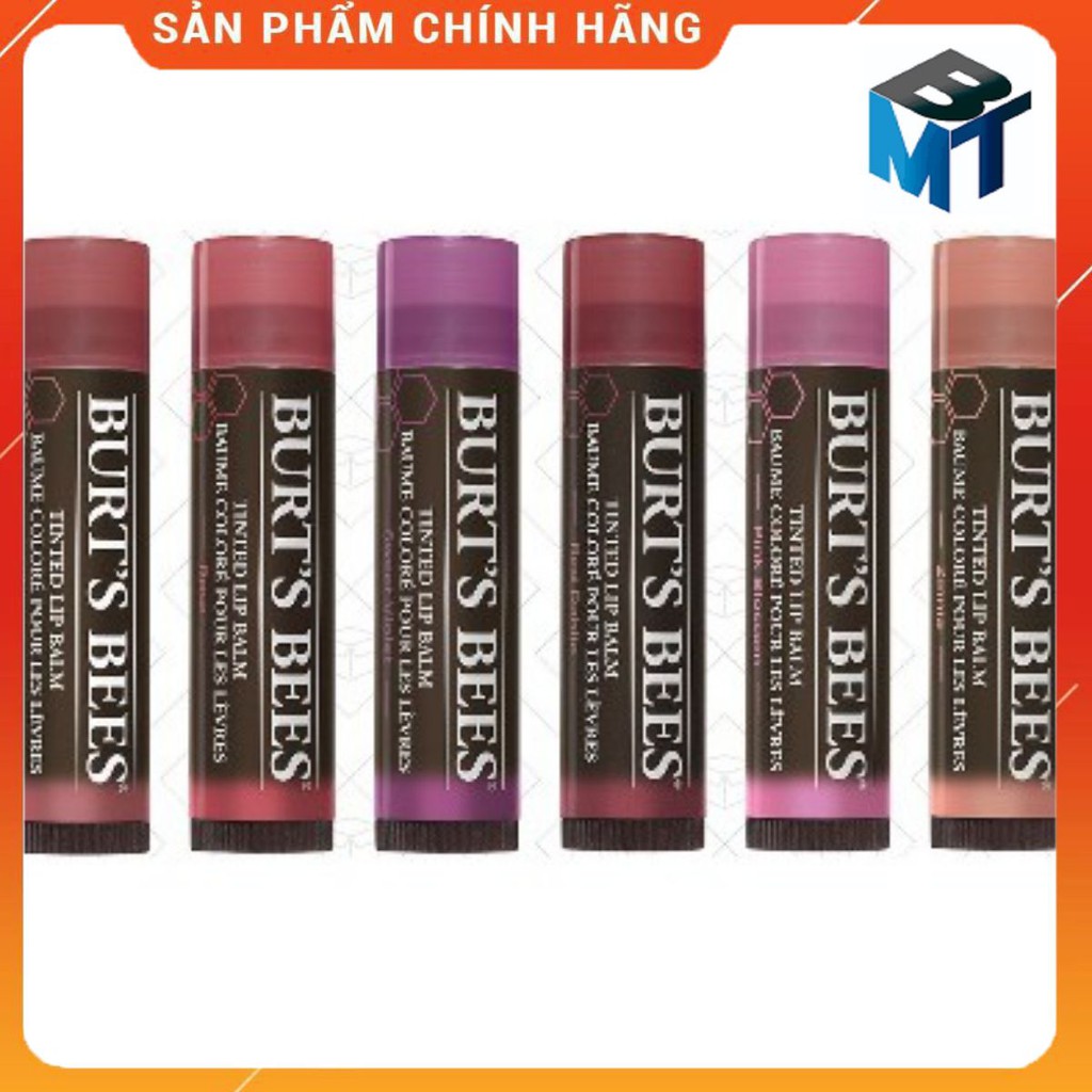 Son Dưỡng Có Màu Burt's Bee Tint Lip Balm Son dưỡng môi hữu cơ organic sáp ong 100% thiên nhiên - MAI VIP