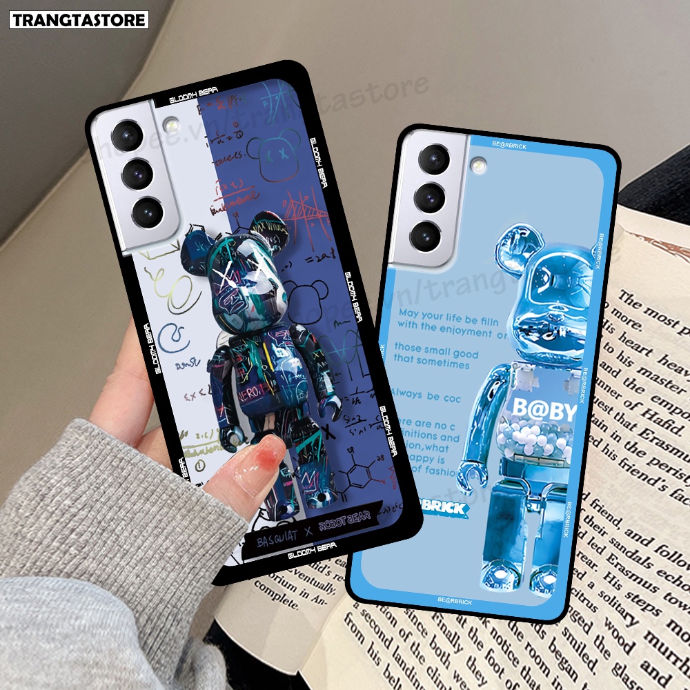 Ốp lưng Samsung S21 5G / S21 Plus 5G / S21+ 5G / S21 Ultra 5G / S21 FE 5G in hình gấu Bearbrick,Mountain,xanh,đen,đỏ giá