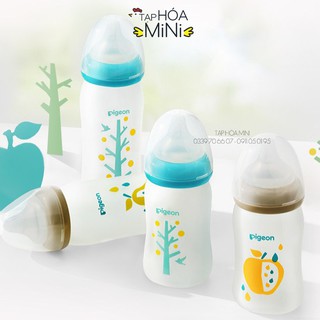 Bình Pigeon Nội địa Nhật - Thủy tinh bọc Silicone cao cấp 160 - 240ml
