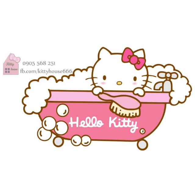 🌻DECAL DÁN CỬA TOILET/ NHÀ TẮM 🎀 KITTY HOUSE