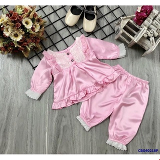 Bộ dài tay lụa cho bé gái