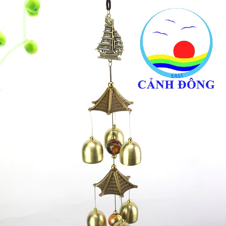 Chuông gió phong thủy thuận buồm xuôi gió 6 chuông thịnh vượng sang trọng