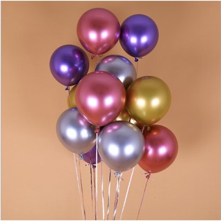 COMBO 10 BÓNG SIÊU NHŨ MẠ CHROME TRANG TRÍ SINH NHẬT