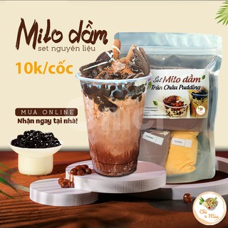 Set Milo Dầm, Ca Cao Dầm ( Set Lớn) Tặng Kèm Công Thức Và Pudding - Chè 4 Mùa