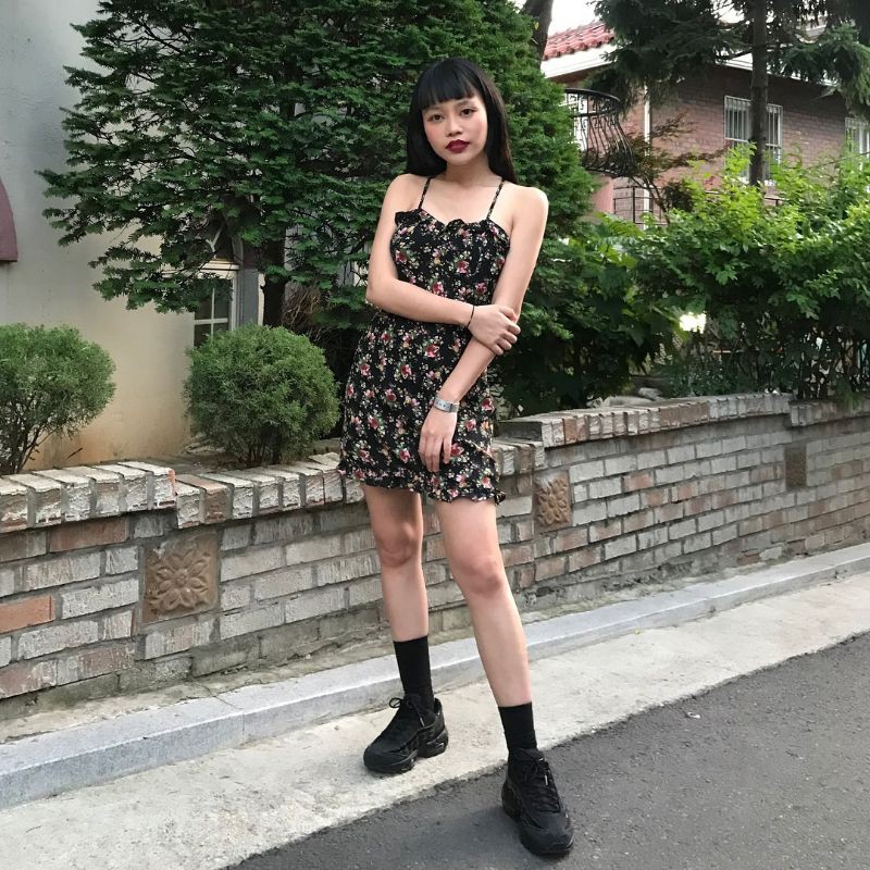 (L219) Đầm hai dây hoa nhí hàng order (có ảnh thật và bảng size ở cuối)