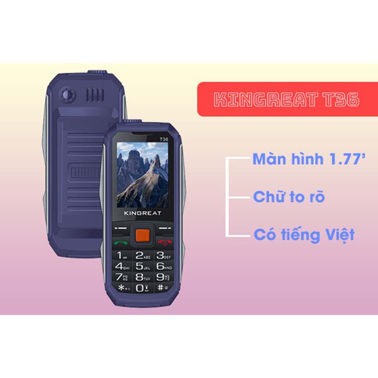 ĐIỆN THOẠI KINGREAT T36 2 SIM NHỎ GỌN | BigBuy360 - bigbuy360.vn