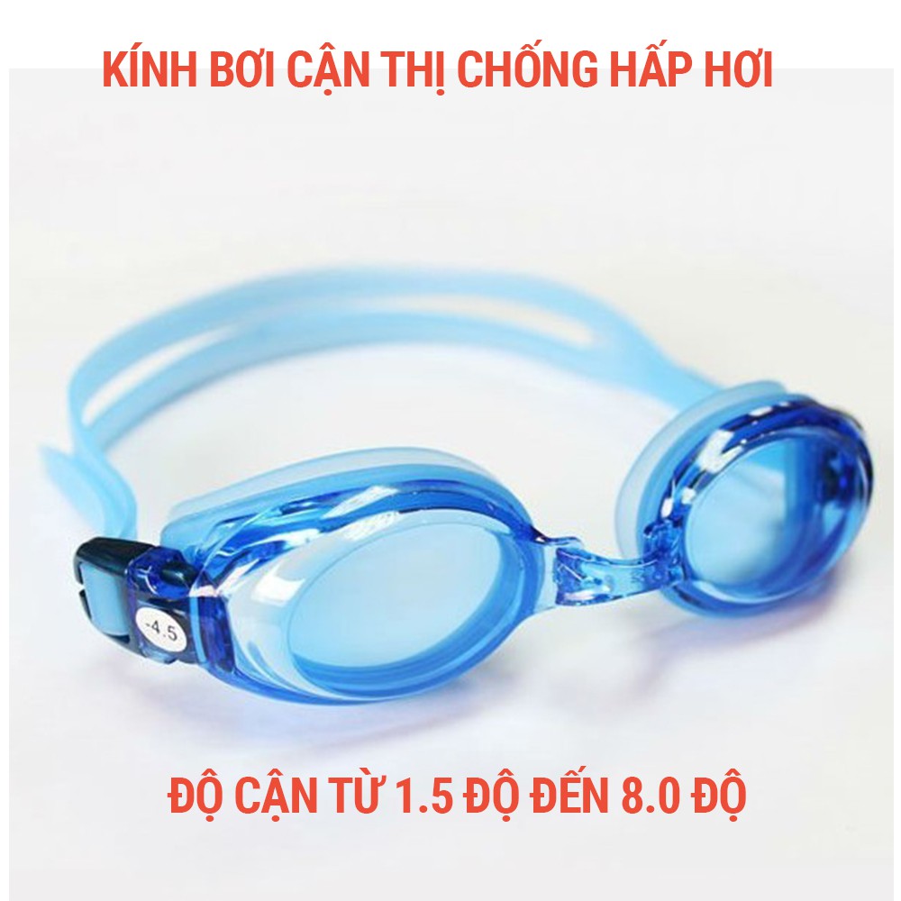 Kính bơi cận thị từ 1.5 độ đến 8.0 độ mắt kiếng bơi có độ cận cho người lớn, trẻ em hạn chế sương mờ 5100 SHARK Sport