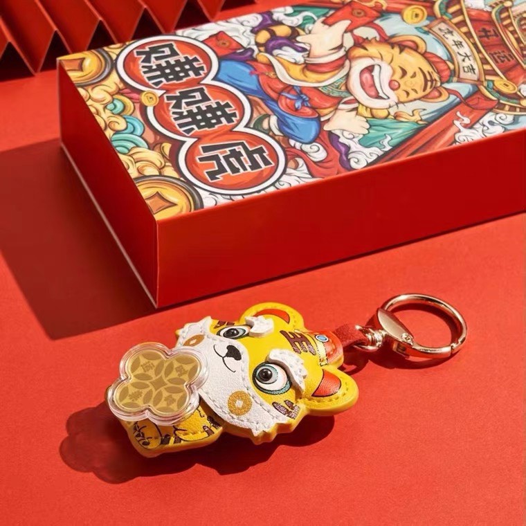 Móc treo chìa khóa hổ 24k mẫu mới 2022,Móc treo túi xách hổ may mắn 2022-Minh Tâm Jewelry