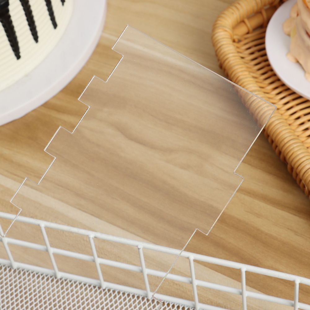 Dụng Cụ Cắt Bánh Kem Bằng Acrylic Trong Suốt Hình Chữ Nhật Tiện Dụng Cho Nhà Bếp
