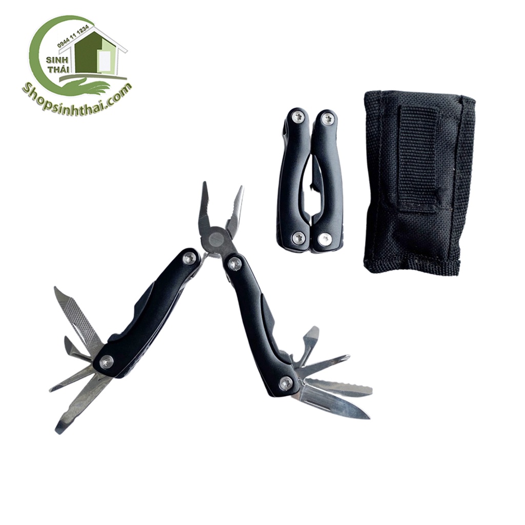 Kìm xếp gọn đa năng nhỏ kèm dao, vít, cưa, khui hộp, dũa móng - Kìm 9 chức năng