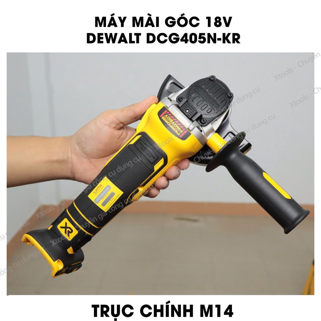 Máy mài góc cầm tay dùng pin 18V DeWALT 800W máy cắt kim loại đa năng động cơ không chổi than bảo hành chính hãng 3 năm