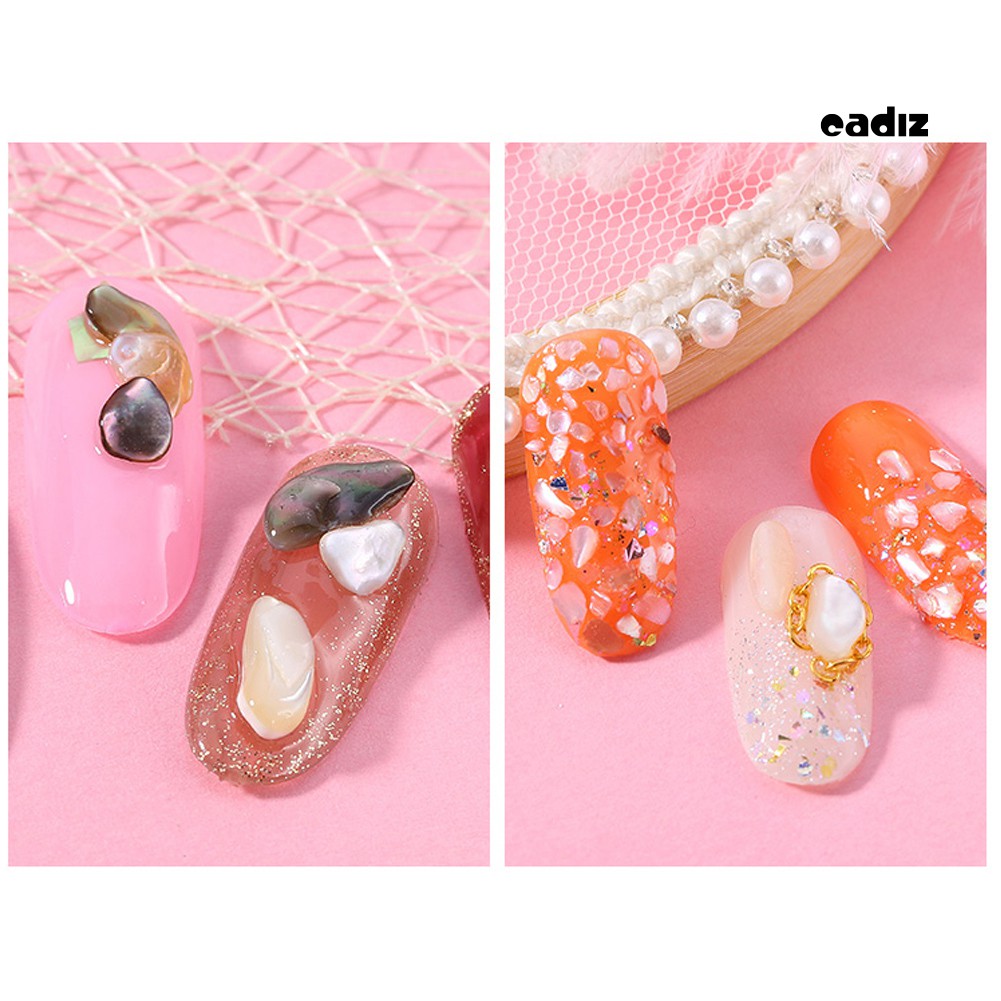 [Hàng mới về] Bộ 2 hộp đá gắn trang trí móng tay nghệ thuật hợp thời trang