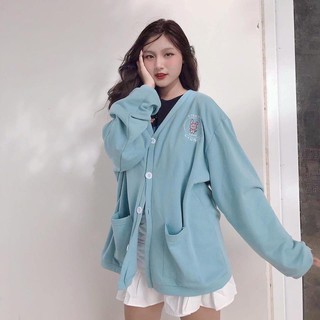 Áo nỉ cadigan kid kam