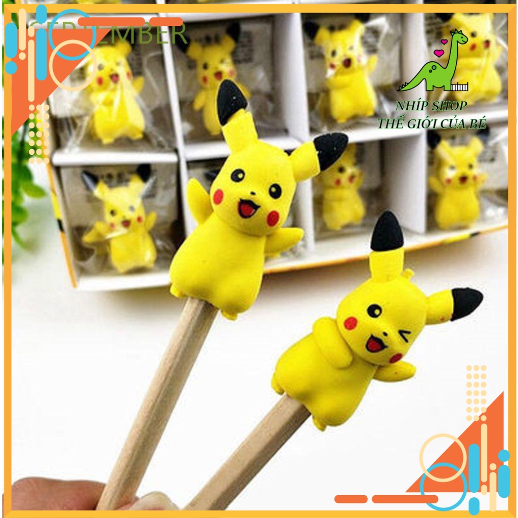 Tẩy bút chỉ hình Pikachu, Cún con, xe ô tô cực kỳ đáng yêu -Nhíp Shop