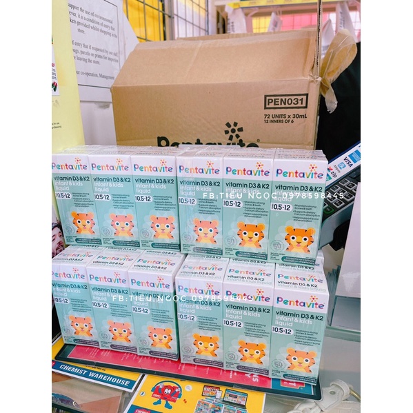 Pentavite Calcium + Vitamin D3 & K2 Kids Úc.Pentavite D3k2