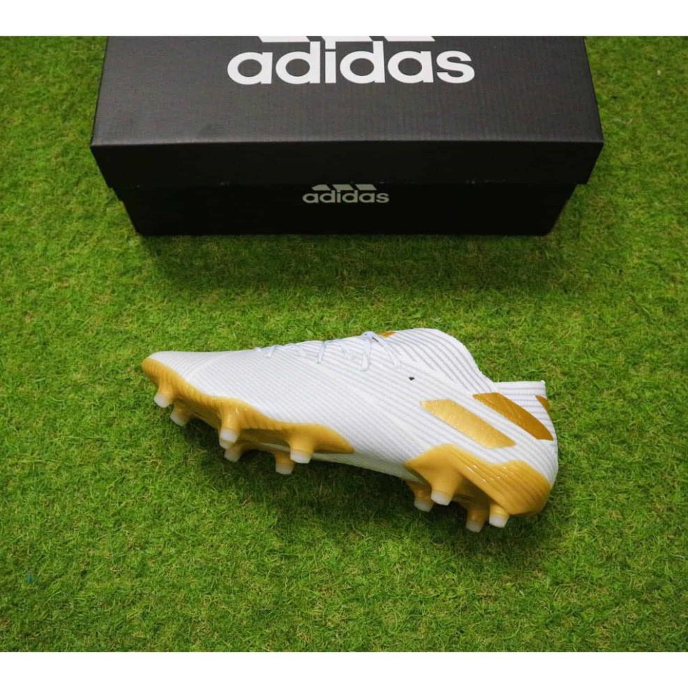 Giày Adidas Nemeziz 19.1 FG trắng vạch vàng . 2020 new . 2020 ️🥇 New :)) S